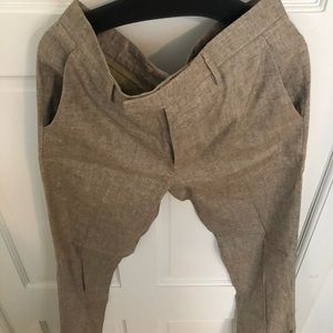 John varvatos collection beige linen pants .